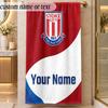 Beach TowelStoke City FC Custom Name Text Personalized Soft Towel for Beach Pool Indoor Home Decor Gift