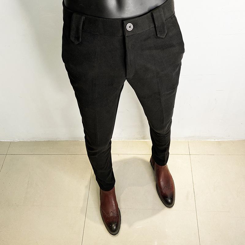 Мужские осенние брюки делового повседневного костюма приталенного кроя в корейском стиле 2022