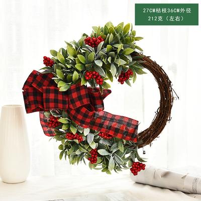 Рождественский декоративный венок из сухих веток, Ручной работы, Цветочный ротанговый, Подвесной на дверь, Декоративный рождественский венок, Реквизит