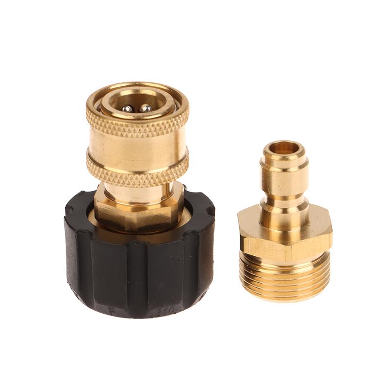 Поворотные фитинги M22 на 1/4" 3/8" для быстрого соединения для моек высокого давления, адаптер для подключения шланга к дождевателю, 5000 фунтов на квадратный дюйм