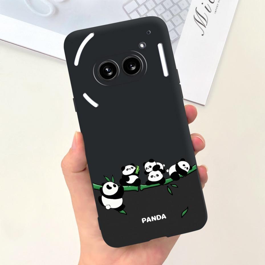 Ни за что Телефон (2а) (2) Черный силиконовый защитный чехол для Nothing Phone2 Phone 2a Милые мультяшные мягкие чехлы