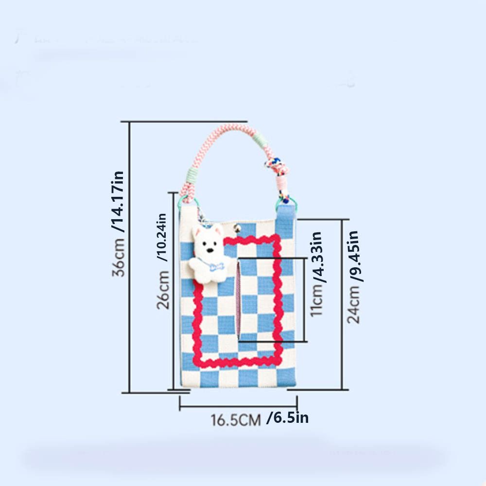 INS Tissue Case Holder Space Saving Car Hanging Napkin Holder Paper Organizer Storage
