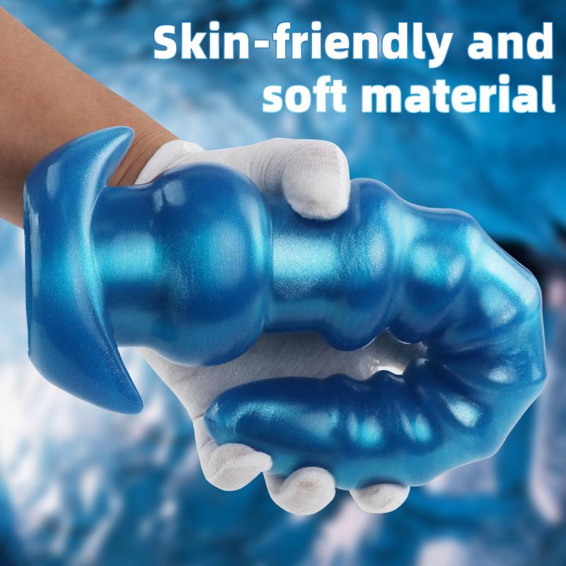 Anal plug dildo blue diamond thread wearable anal dilator male and female G-spot stimulation masturbator role-playing SM Sex toy