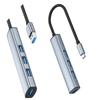 USB 3.0 Type-C Expansion Dock, 4 порта Super Speed 5 Гбит/с для ПК, мыши, клавиатуры, Plug and Play, портативный дизайн