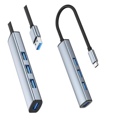 USB 3.0 Type-C Expansion Dock, 4 порта Super Speed 5 Гбит/с для ПК, мыши, клавиатуры, Plug and Play, портативный дизайн