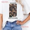 Футболка Damon Salvatore Свитшот Ian Somerhalder винтажная Стиранная Немного Универсальная модная графическая Топ для повседневной носки