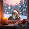 Creative Simulation Santa Claus, Cat and Snowflake Home Glass Door and Window Decoration Stickers