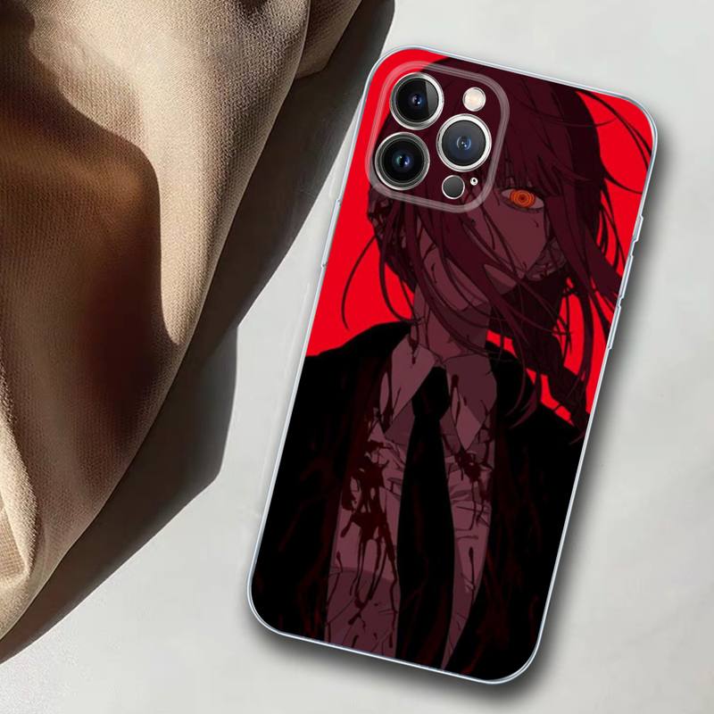 Makima Chainsaw Man манга аниме чехол для телефона мягкий силиконовый чехол для iphone 14 13 12 11 Pro Mini XS MAX 8 7 6 Plus X XS XR чехол