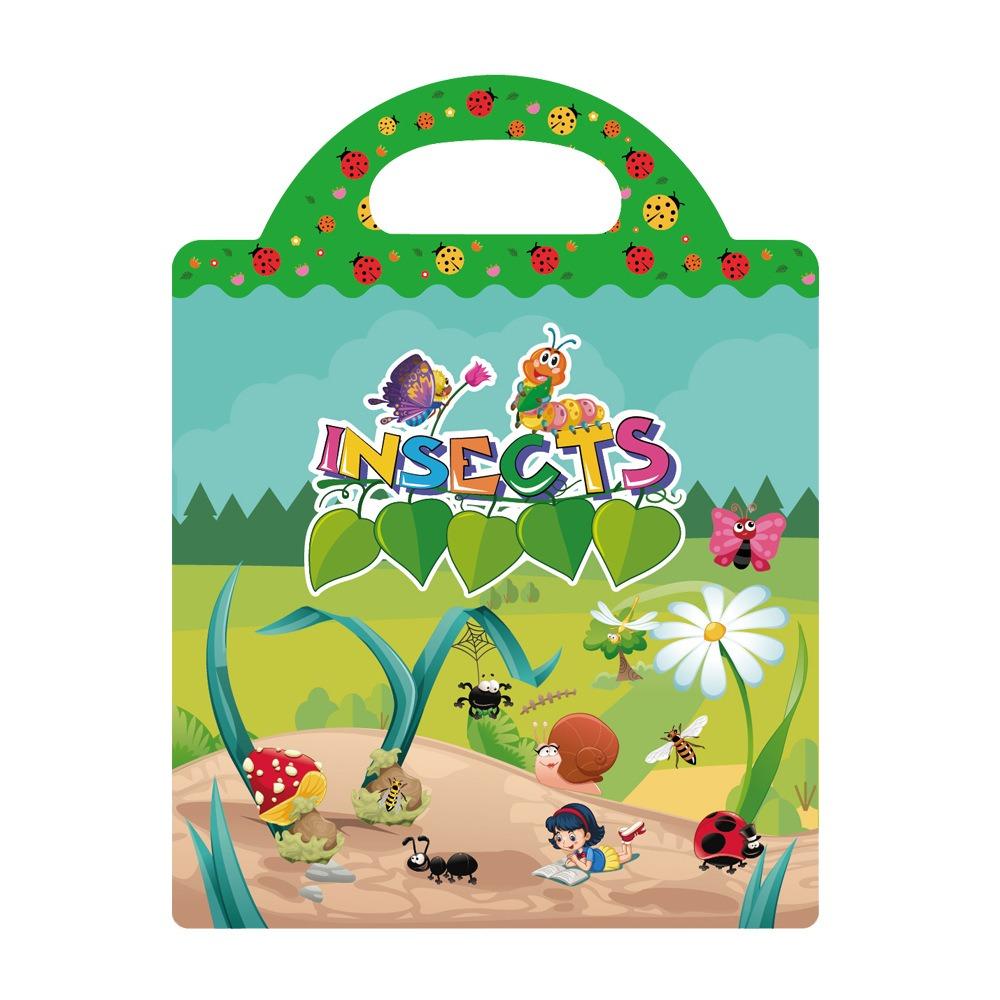 Sticker Books Early Education Concentration Training, Animal Dinosaur Decorative Sticker Books