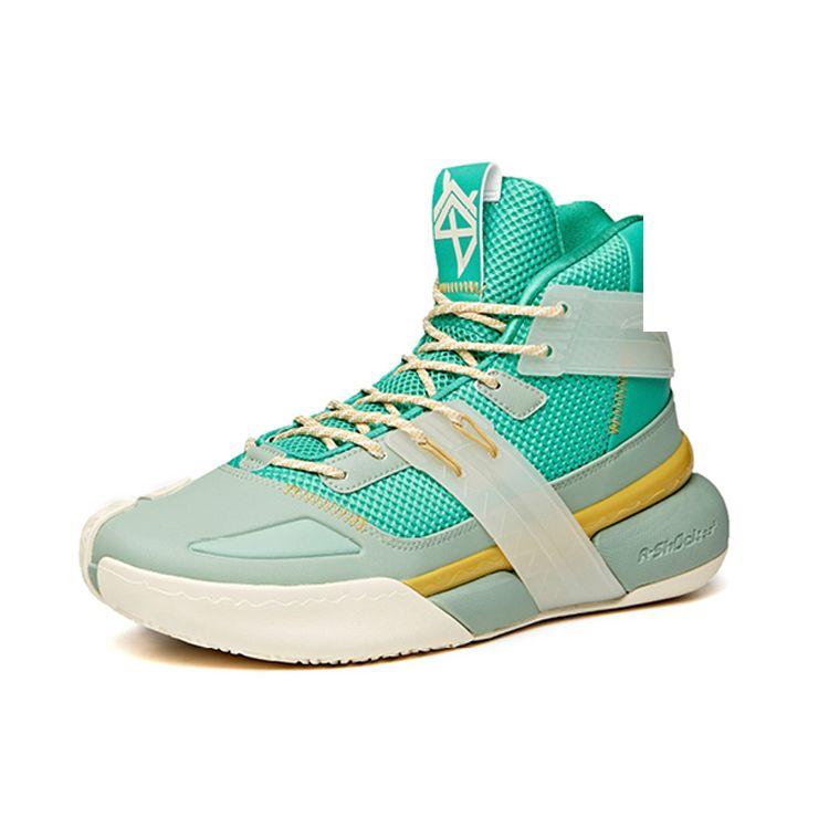Anta Speed Battle 4 высокие баскетбольные кроссовки мужские зеленые желтые 112041605-5