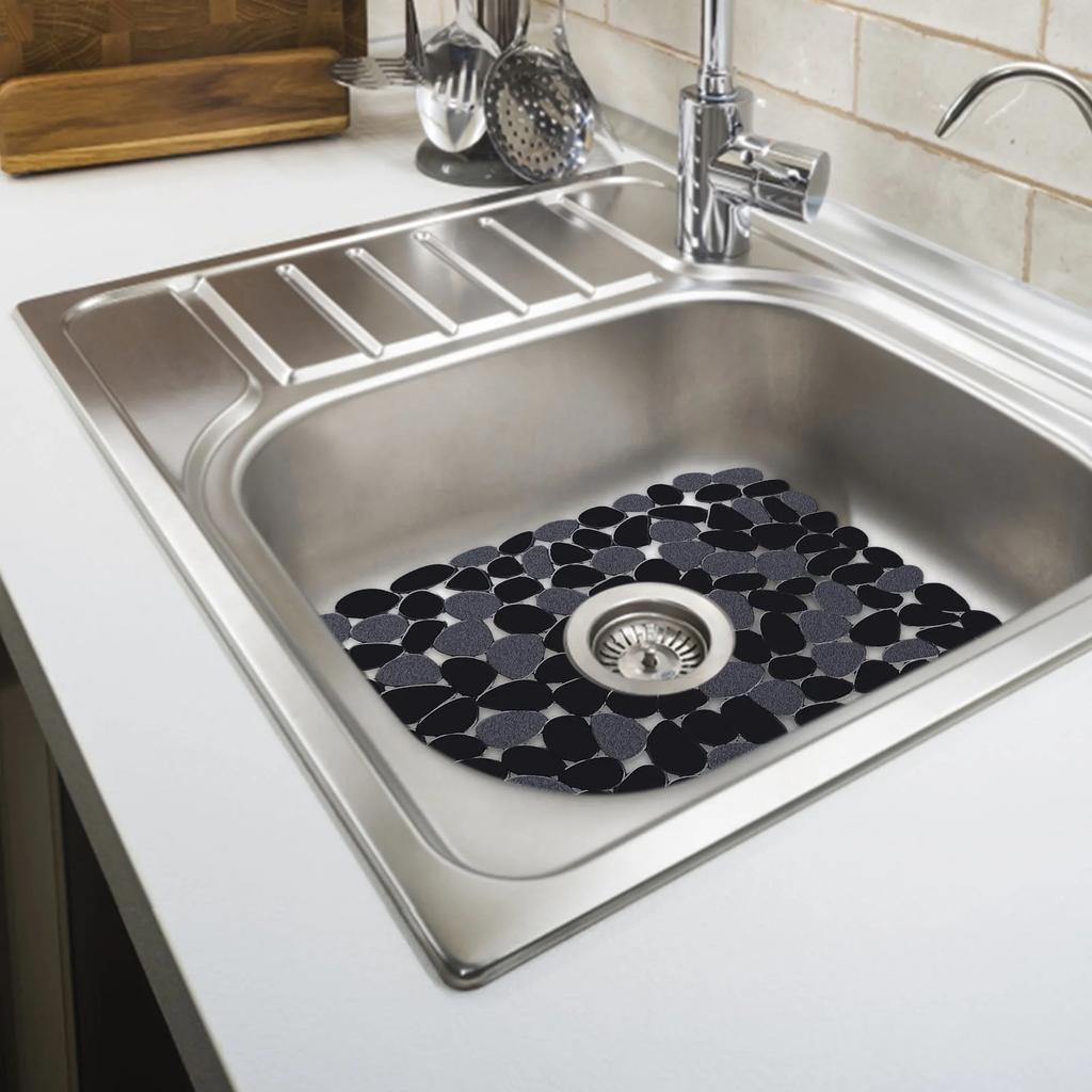 Прочный коврик для раковины, Вырезаемый вкладыш для кухонной раковины, Без запаха, Не для посудомоечной машины, Подходит для раковин из нержавеющей стали