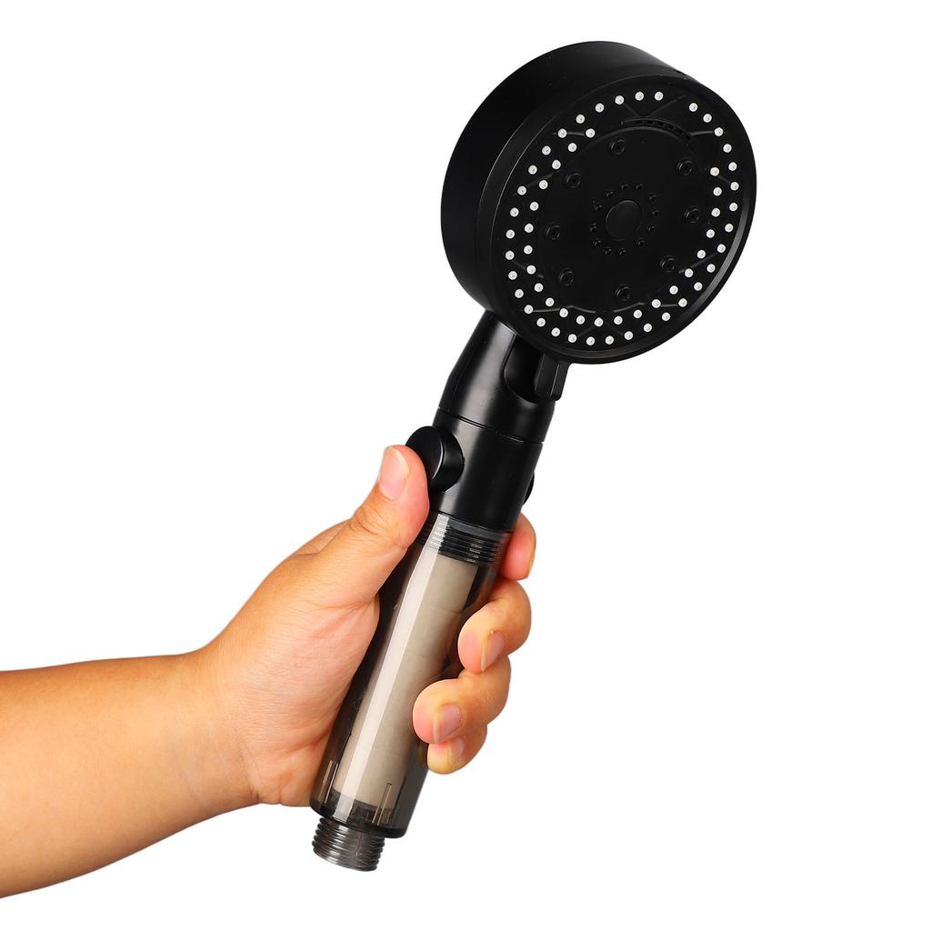 10 Modes Multifunctional Pressurized Showerhead 1/2in Threaded Interface with 1.5M Tube Double Hook