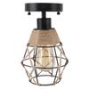 Черный металлический сетчатый настенный светильник E27 E26, держатель лампы, винтажный настенный светильник для прихожей в фермерском стиле