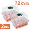 12 Cells Seedling Starter Tray Kit Adjustable Humidity Nursery Planting Box for Garden Home Greenhouse Plants Clone Seed Potting