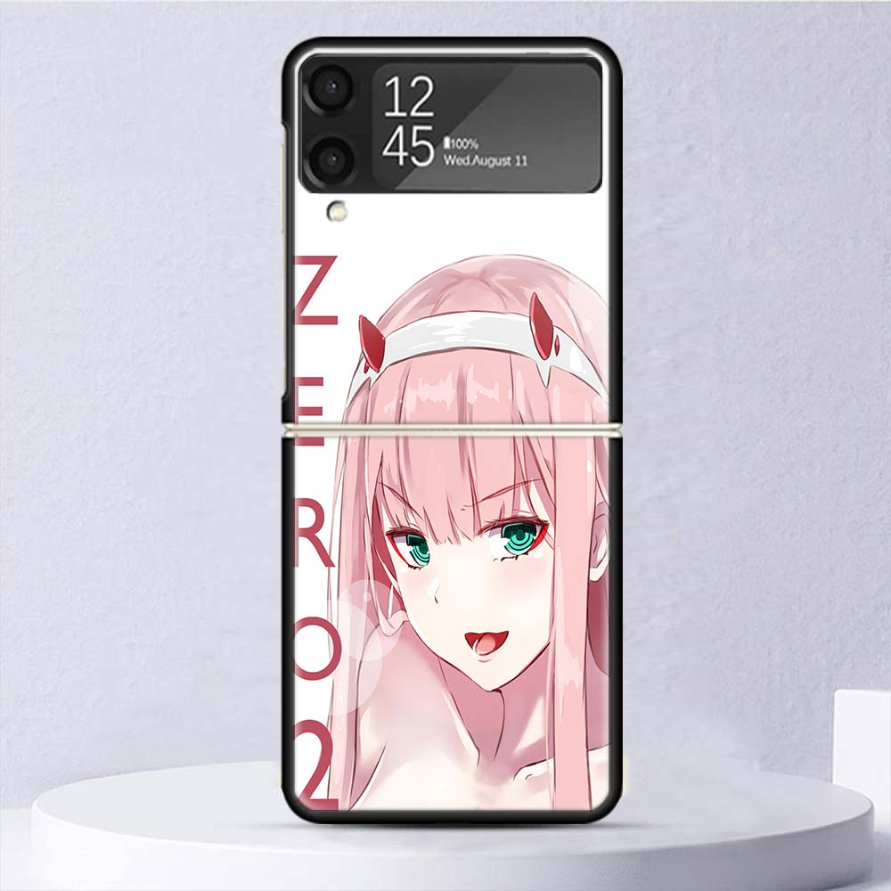 Чехол Zero Two Darling In The Franxx 02 Ударопрочный для Samsung Galaxy Z Flip 7 6 5 4 3 5G Чехол для телефона Z Flip3 Flip4 Flip5 Flip6 F