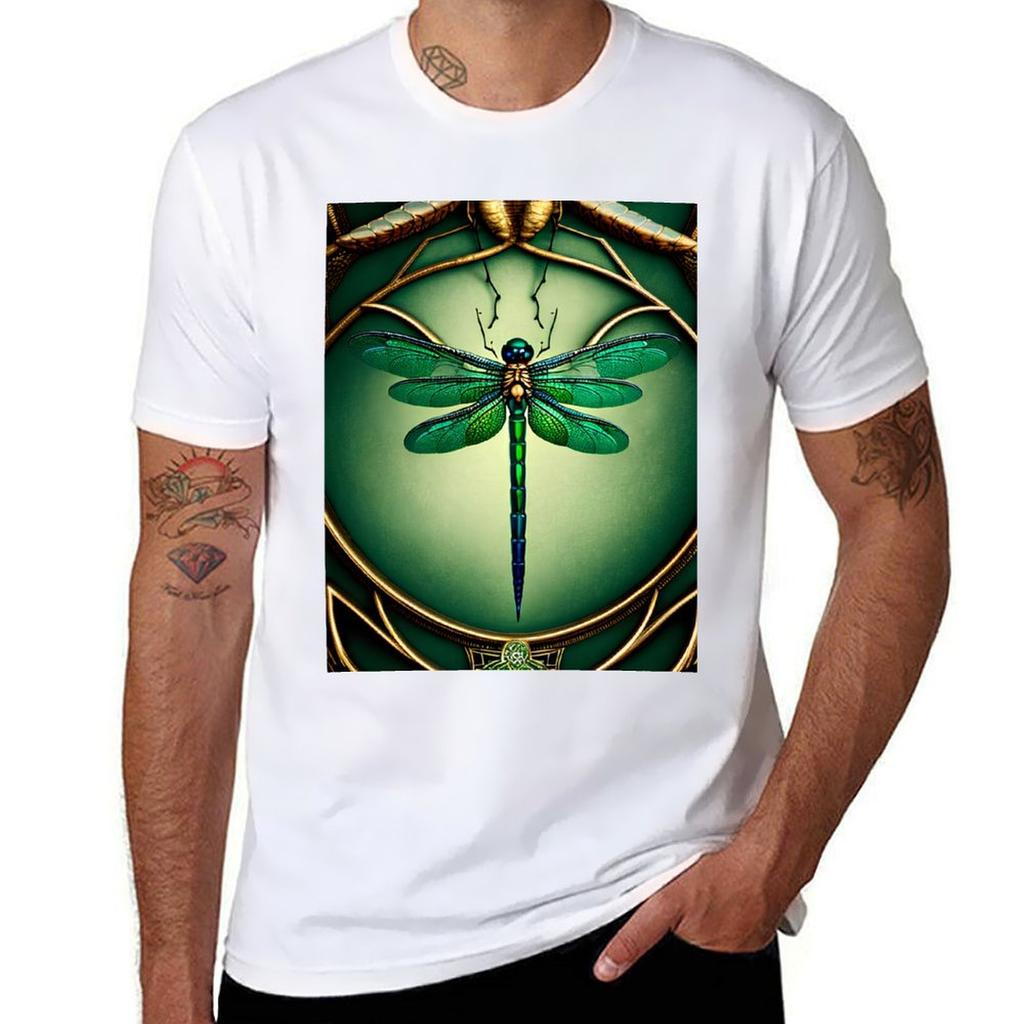 Emerald Dragonfly A Stunning Design With A Mysterious Pattern Tshirt Quick Dry Travel Tshirt