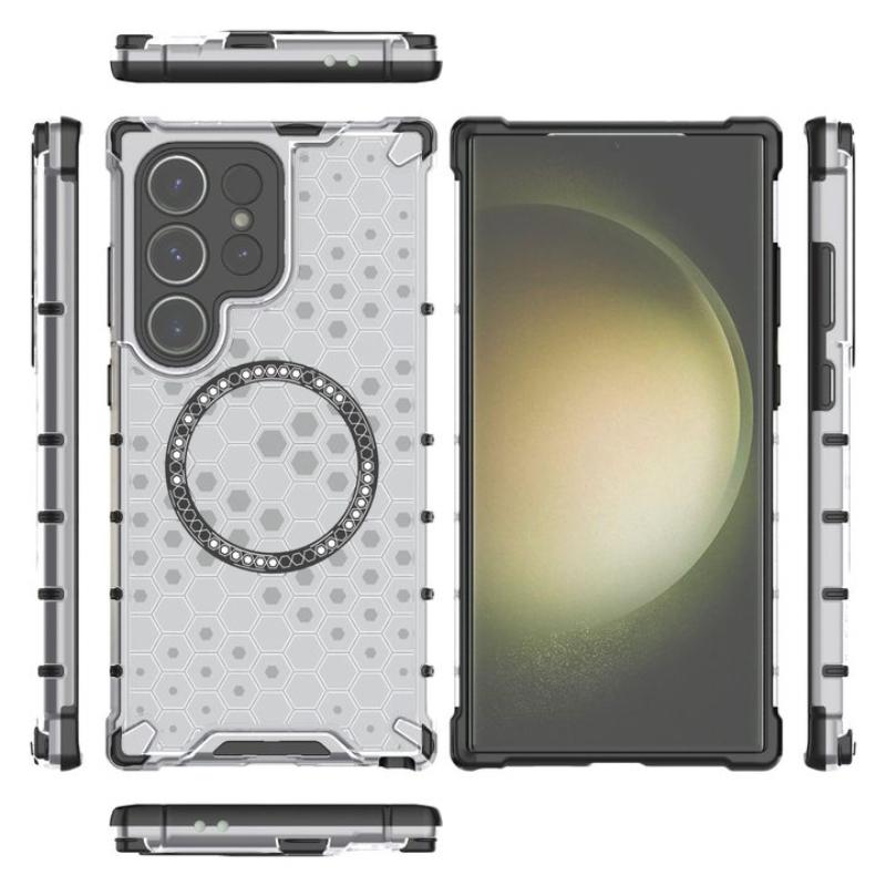 Для Samsung Galaxy S23 Ultra 5g Магнитное кольцо задняя крышка телефона чехол Magsafe кольцо беспроводная зарядка объектив защита противоударные чехлы