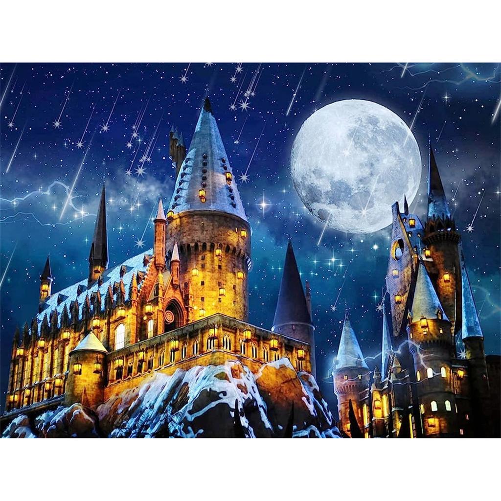 Гарри Поттер Замок Хогвартс Картина Алмазная мозаика Набор 5D DIY Круглый Алмазный Вышивка Рукоделие Домашний Декор