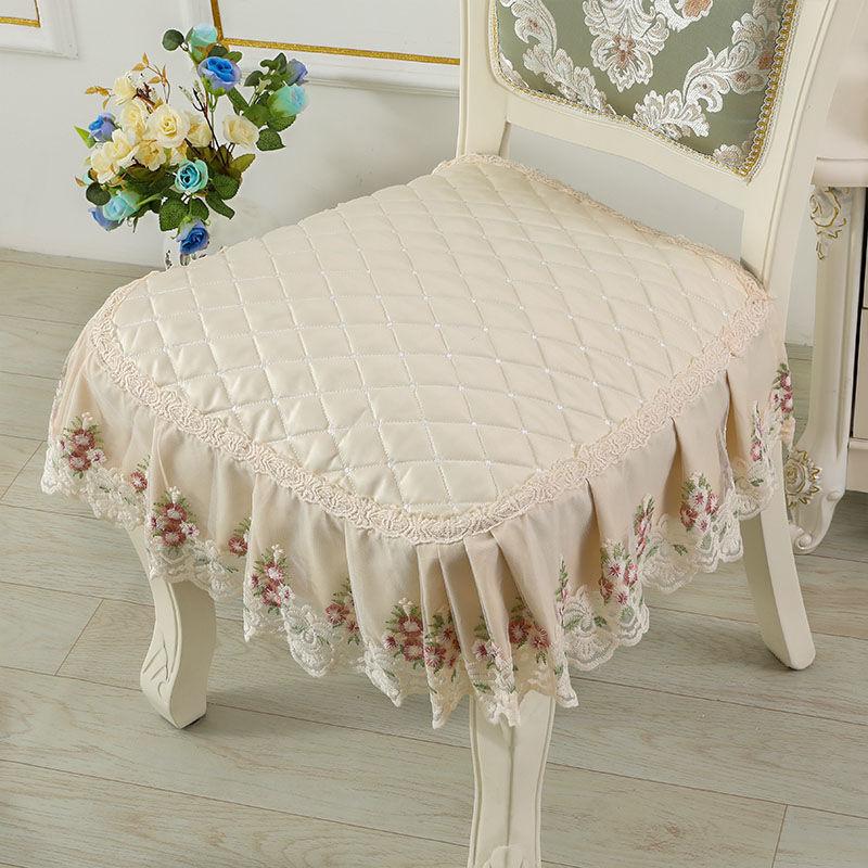 Элегантный кружевной декор 43*45 см, подушка для стула, противоскользящая подушка для сиденья в европейском стиле, домашний декор, обеденный офисный коврик