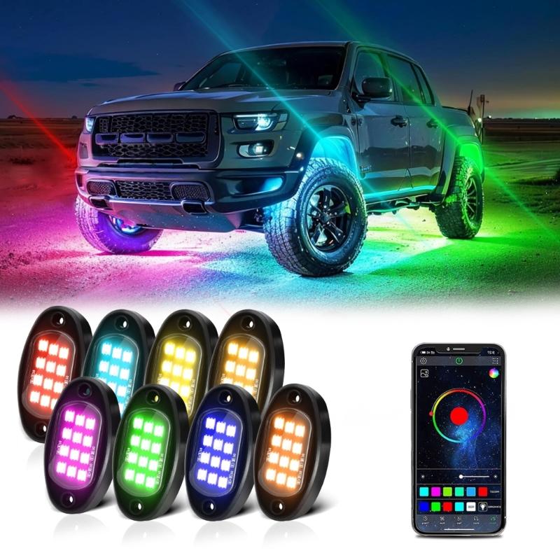 Underglow Light for Truck Pickups ATV UTV SUV Remote Control Trail Rig Lamp