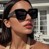 Non-polarized Small Rectangular Women's Big Frame Sunglasses Fashion Decorative Street Photo Glasses
