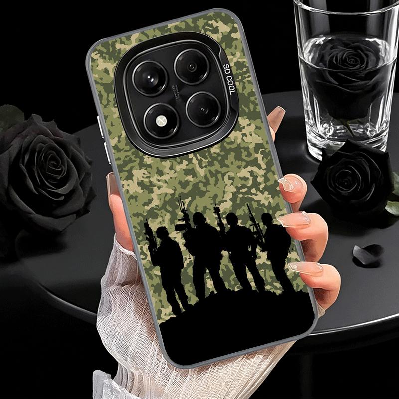 Мягкий чехол для телефона с камуфляжным военным рисунком для Samsung Galaxy S24 S25 FE S26 Edge S23 Ultra S22 Plus S21 + Ударопрочная задняя крышка