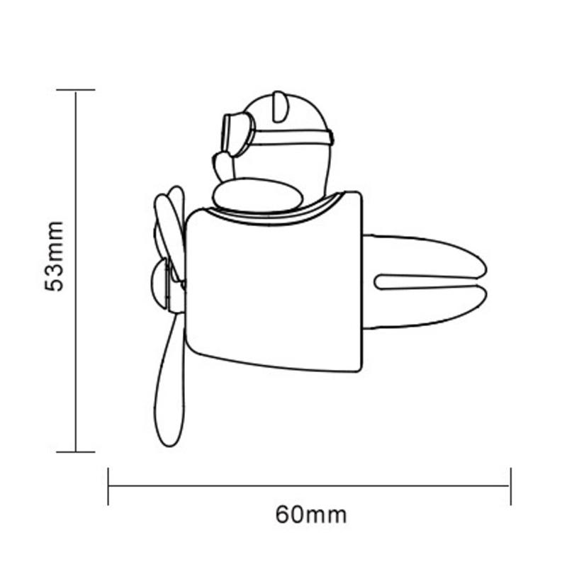 Bear Pilot Car Air Freshener Rotating Propeller Outlet Fragrance Car Accessories