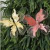 20cm Christmas Butterfly Ornament Glittered Vibrant Colors 3D Butterfly Decoration Fabric Decorative