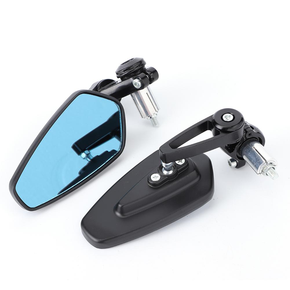 2pcs 7 8in Handlebar End Rearview Mirrors AntiGlares 180 Degree Adjustable Universal for Motorcycle