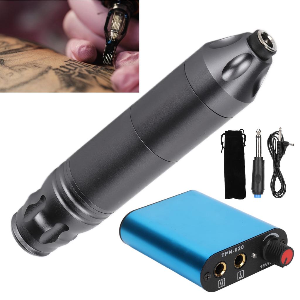 Набор перьев для тату-машины, роторный блок питания для татуировки, ножная педаль с ящиком для хранения для тату-мастеров 90‑