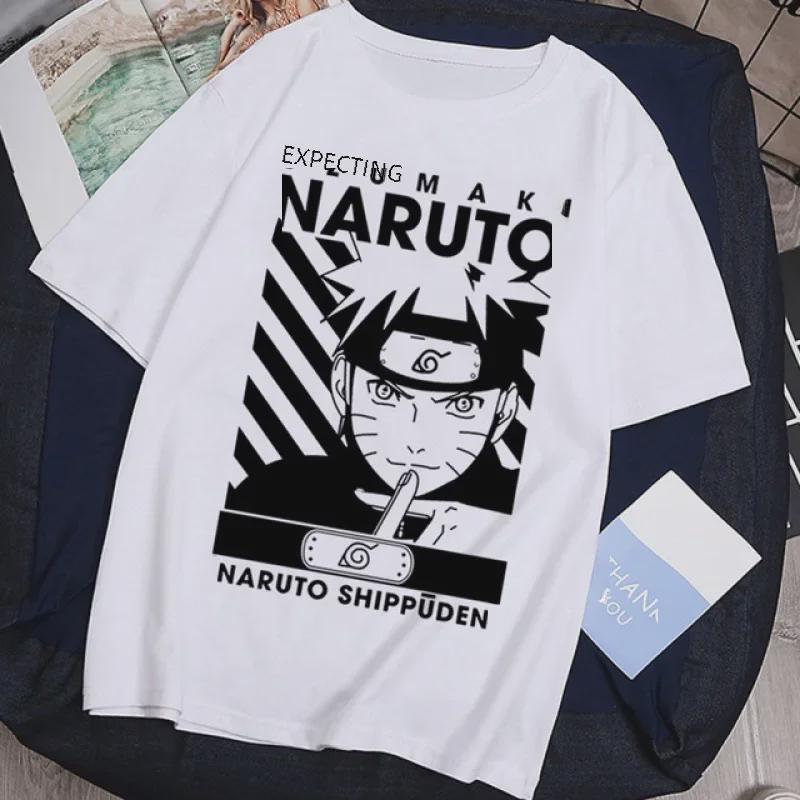 Футболка с короткими рукавами унисекс европейского размера в стиле аниме «Наруто»