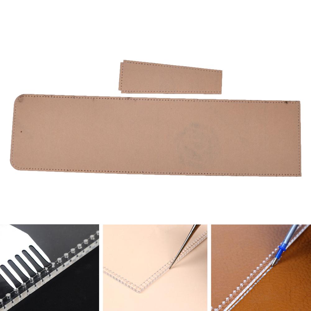 Набор шаблонов из кожи, прозрачный акриловый чехол для мобильного жесткого диска, инструмент для рукоделия