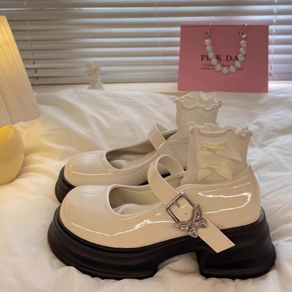 Милые классные маленькие кожаные туфли женские весна и осень ретро толстые туфли Мэри Джейн с неглубоким горлом женские модные женские дышащие туфли