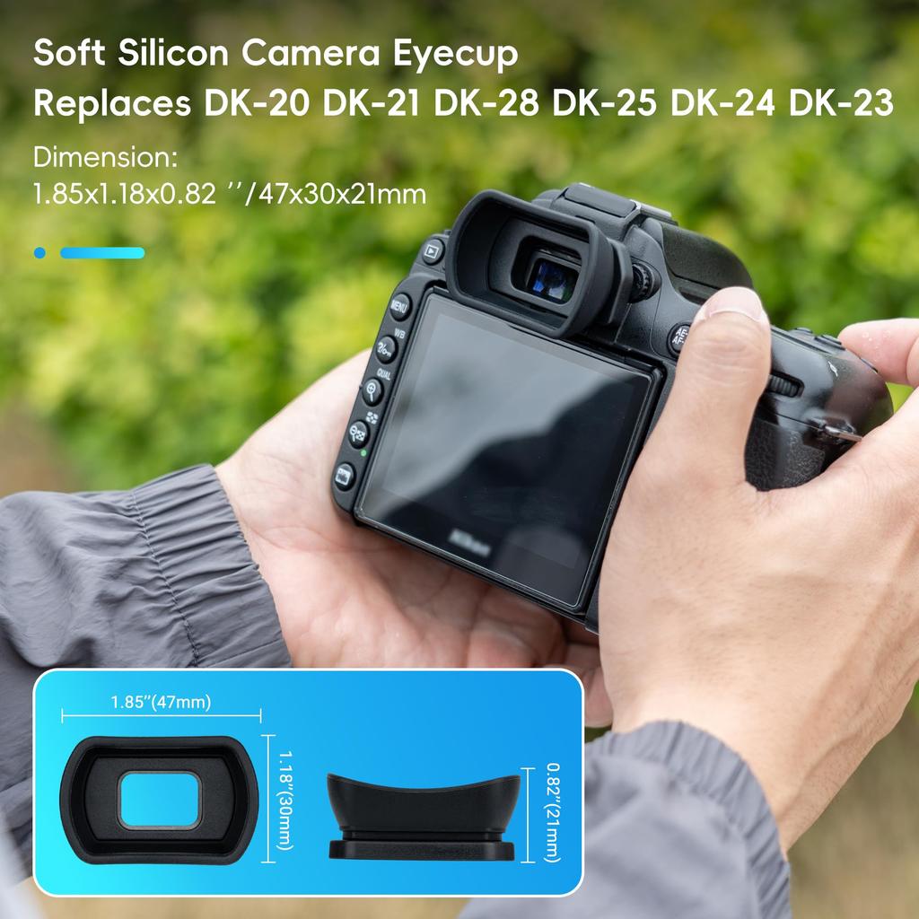 Nikon D3300 Compatible with and Eyepieces D780, D750, D610, D600, D7500, D7200, D7100, D7000, D5600, D5200, D5100, D5000, D3500, D3400, Eyecups,