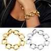 Geometric Hollow Bracelet Chunky Chain Hand Jewelry Fashion Chain Bangle  Women Jewelry
