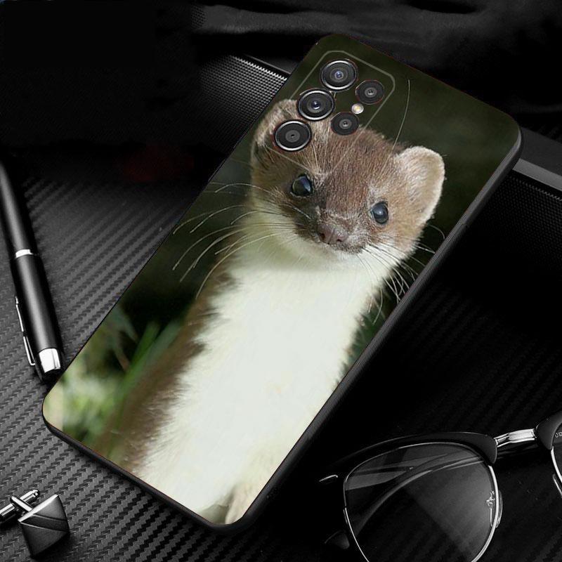 Phone Case For Samsung Galaxy S26 S25 S24 S23 S22 Ultra S23 S22 S25 Plus S24FE S23FE S26Edge Cute animal Stoat
