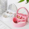 Storing Solid Color Useful with Makeup Mirror Pink/White Color Bracelets Hair Band Organizer Jewelry Organizer