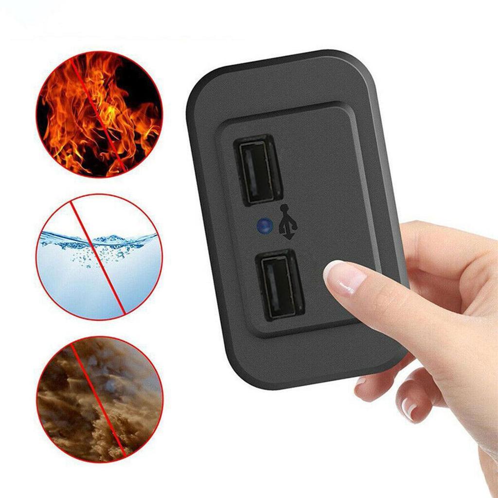 Двойной USB автомобильный разъем для зарядки 12 В/24 В 3,1 А 4,8 А USB-разъем для зарядки адаптер питания для мотоцикла, кемпера, грузовика, квадроцикла, лодки, автомобиля, автофургона, новый