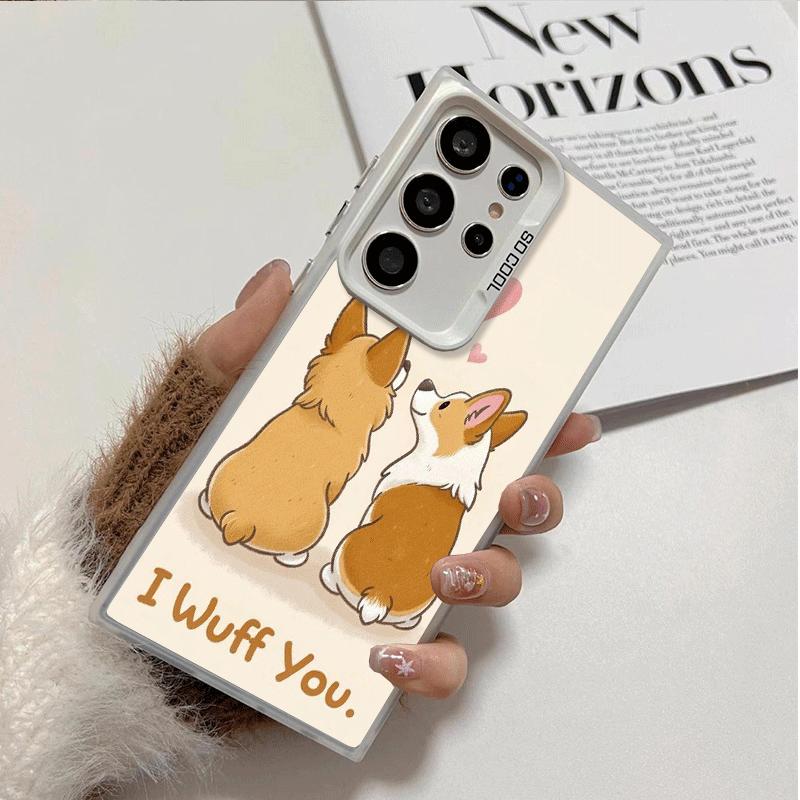 Corgi Dog Cute Soft Phone Case for Samsung Galaxy S24 S25 FE S26 Edge S23 Ultra S22 Plus S21 + Shockproof Cover Back Shell