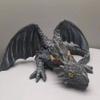 Готическая Черная Драконья Скульптура Смоляное Украшение Дракон Драконьи Украшения Настольная Статуэтка