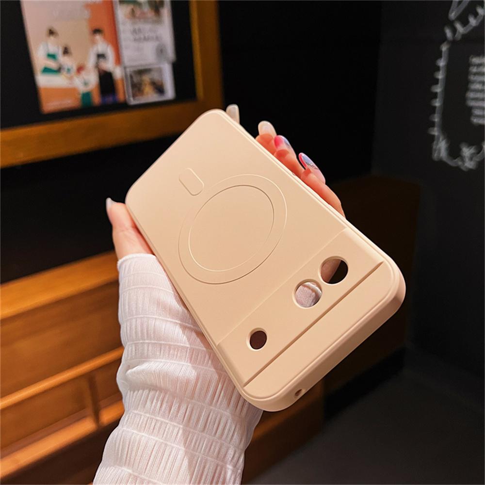 Магнитный бампер-чехол из жидкого силикона для Google Pixel 8A Pixel7A Оригинальный Для Magsafe Беспроводная зарядка Матовый Ударопрочный Чехол