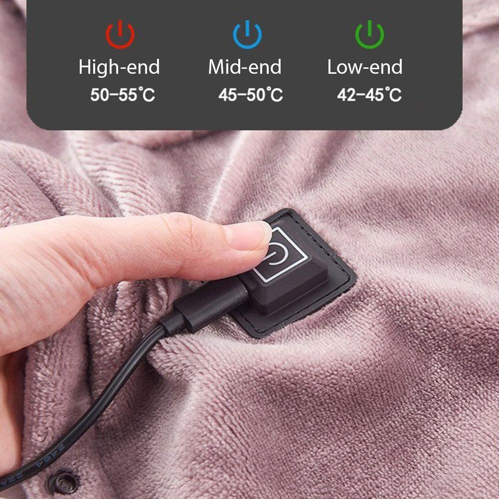 USB-зарядка Электрическое фланелевое греющее одеяло 5 В Одноместный офисный обогреватель Съемный чехол Машинная стирка Совместимо с Power Bank