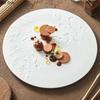 Рельефная керамическая плоская тарелка с текстурой камня, круглая десертная тарелка, тарелка для стейка, сервировочные тарелки, креативная посуда для молекулярной кухни