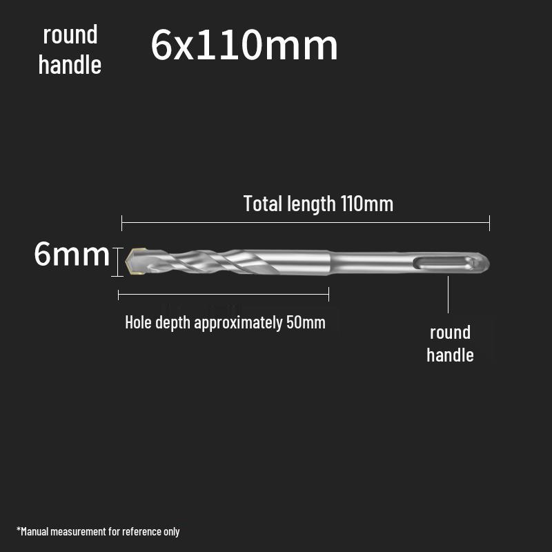 Сверло ударное 4-зубое с квадратным хвостовиком для бетона, сверло 2-зубое с круглым хвостовиком для расширения отверстий 150 мм