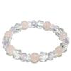 [Shinjuku Gin No Kura] Rose Quartz, Lavender Amethyst, 128-Faceted Crystal Bracelet, Approximately 17cm Long (Women's Medium)