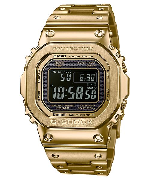 Casio Мужские часы GMW-B5000GD-9 из нержавеющей стали, водонепроницаемые до 200 м, цифровые, ударопрочные, кварцевые
