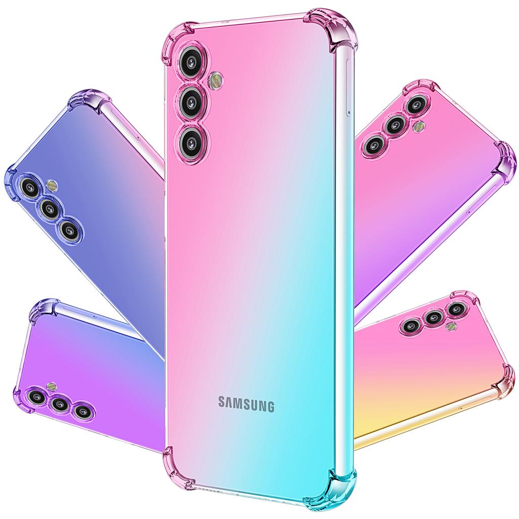 Ударопрочный градиентный чехол TPU для Samsung A06 A16 A36 A15 A25 A35 A55 M15 M35 M55 силиконовый защитный чехол прозрачные чехлы
