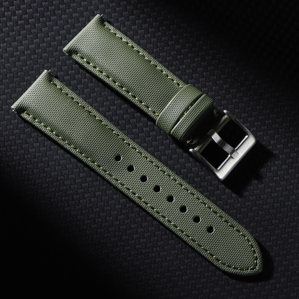 18mm 20mm 22mm Waterproof Sailcloth Watch Strap Nylon Leather Watchband Quick Release Band Sport Wristband Belt Accessories