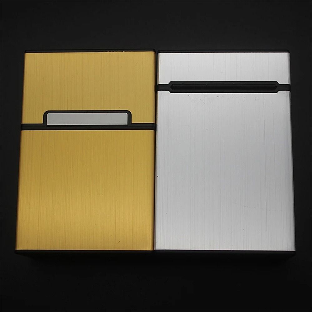 Magnetic Button Name Card Holder Aluminum Zinc Zinc Alloy ID Card Case Fashion Business Card Box  Storage Box