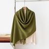 The New Koluri Color Faux Cashmere Scarf with Solid Color Tassels and A Korean Style Atmosphere Is Perfect for Keeping Warm In Autumn and Winter